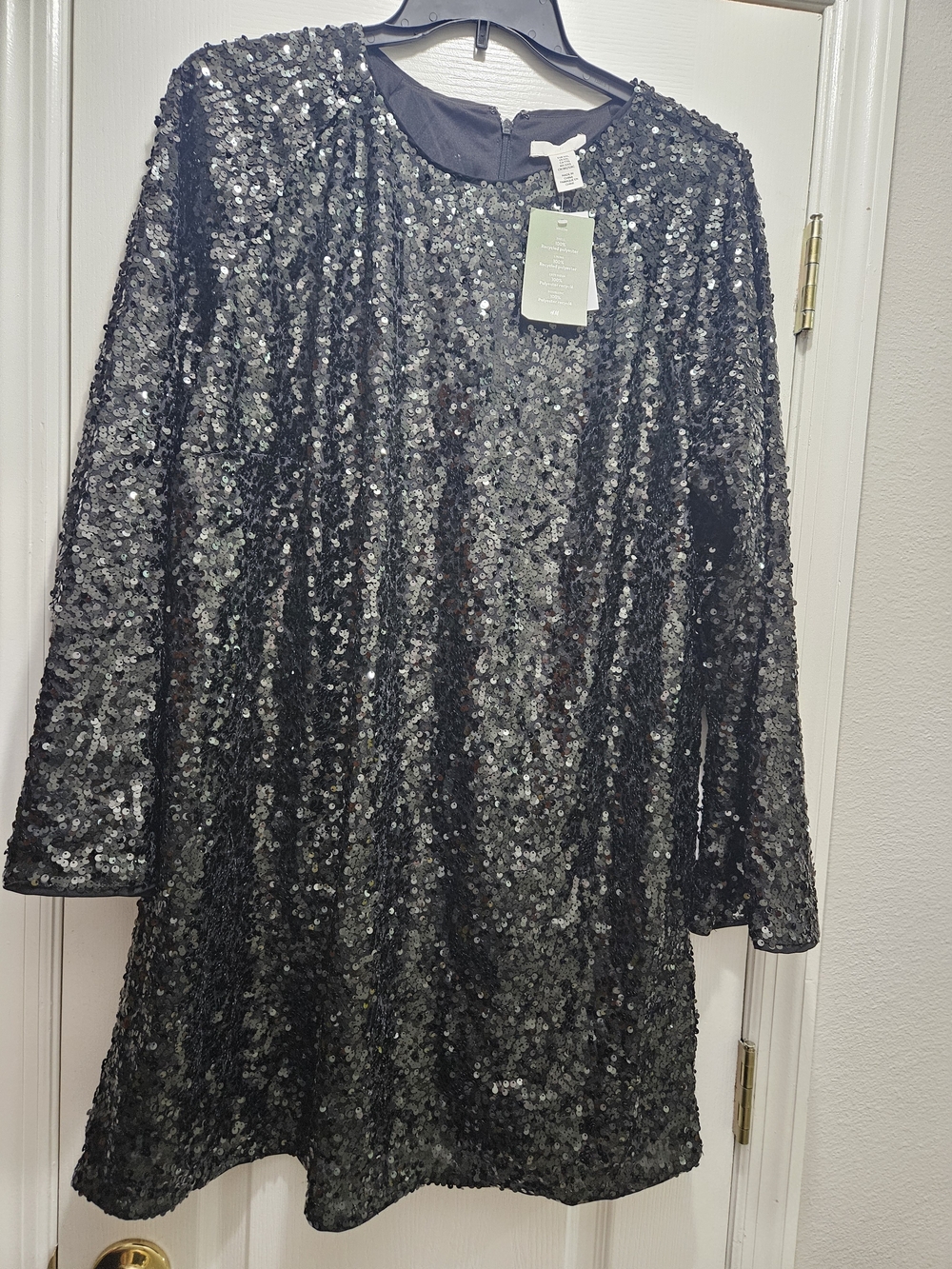 H&M Hunter GREEN Sequin Midi Dress
